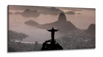 Quadro Rio De Janeiro Decorativo Sala Escritórioem Tecido Canvas 130x60