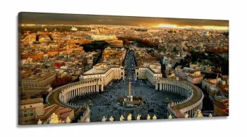 Quadro Roma Na Itália Decorativo Tela Em Tecido em Tecido Canvas 130x60