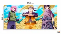 Quadro Sakura Naruto Sasuke em Tecido Canvas 130x60 - Foto 3