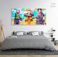 Quadro Sakura Naruto Sasuke em Tecido Canvas 130x60 - Foto 6