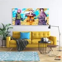 Quadro Sakura Naruto Sasuke em Tecido Canvas 130x60 - Foto 7