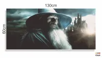 Quadro Senhor Dos Anéis Gandalf Hobbit Para Quarto em Tecido Canvas 130x60 - Foto 3