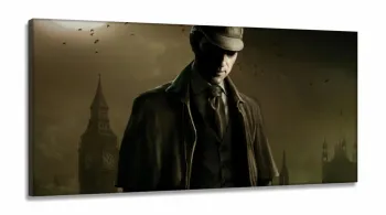 Quadro Sherlock Holmes Artístico em Tecido Canvas 130x60