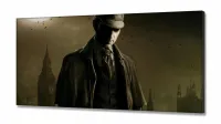 Quadro Sherlock Holmes Artístico em Tecido Canvas 130x60 - Foto 2