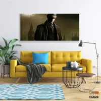 Quadro Sherlock Holmes Artístico em Tecido Canvas 130x60 - Foto 7