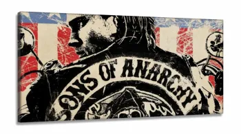 Quadro Sons Of Anarchy Séries 1 Decorativo em Tecido Canvas 130x60