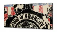 Quadro Sons Of Anarchy Séries Decorativoem Tecido Canvas 130x60 - Foto 2