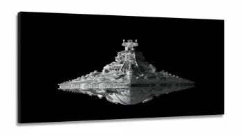 Quadro Star Wars Nave Destroyer Geek Sala Quarto em Tecido Canvas 130x60