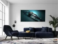 Quadro Trompete Artístico Instrumentos em Tecido Canvas 130x60 - Foto 5