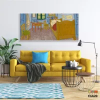 Quadro Van Gogh Quarto em Arles Decorativo Para Sala em Tecido Canvas 130x60 - Foto 7