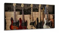 Quadros Decorativo Guitarras Fender em Tecido Canvas 130x60