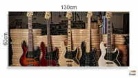 Quadros Decorativo Guitarras Fender em Tecido Canvas 130x60 - Foto 3