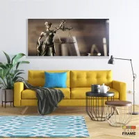 Quadros Decorativos Advocacia Deusa Escritório em Tecido Canvas 130x60 - Foto 7