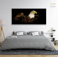 Quadros Decorativos Agui Americana em Tecido Canvas 130x60 - Foto 6