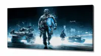Quadros Decorativos Battlefield em Tecido Canvas 130x60 - Foto 2