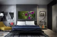 Quadros Decorativos Beija Flor em Tecido Canvas 130x60 - Foto 4