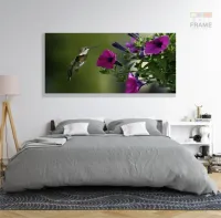 Quadros Decorativos Beija Flor em Tecido Canvas 130x60 - Foto 6