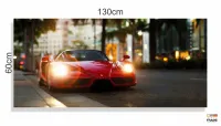 Quadros Decorativos Carro Ferrari Verm em Tecido Canvas 130x60 - Foto 3