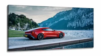Quadros Decorativos Carro Vermelho Hd em Tecido Canvas 130x60