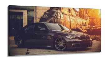 Quadros Decorativos Carros Bmw em Tecido Canvas 130x60