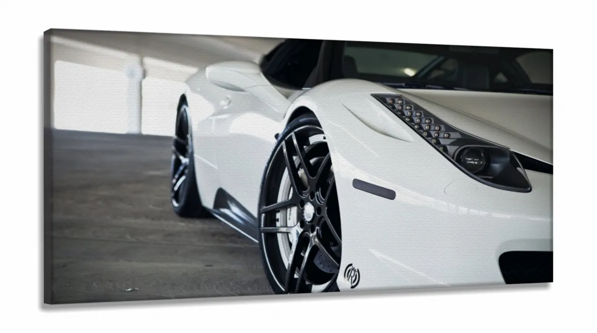Quadros Decorativos Carros Ferrari B em Tecido Canvas 130x60 Imagem