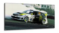 Quadros Decorativos Carros Monster em Tecido Canvas 130x60