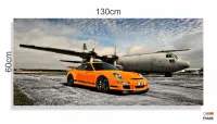 Quadros Decorativos Carros Porsche em Tecido Canvas 130x60 - Foto 3
