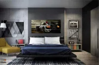 Quadros Decorativos Carros Racing em Tecido Canvas 130x60 - Foto 4