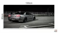 Quadros Decorativos Carros Skyline em Tecido Canvas 130x60 - Foto 3