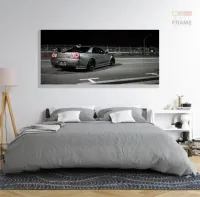 Quadros Decorativos Carros Skyline em Tecido Canvas 130x60 - Foto 6