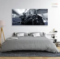 Quadros Decorativos Counter Strike Go 120x60 em Tecido Canvas 130x60 - Foto 6