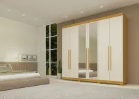 Guarda roupa Núbia ACP 6 Portas 100% MDF 