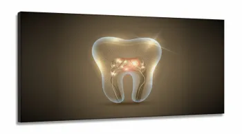 Quadros Decorativos Dente Consultório Dentista em Tecido Canvas 130x60