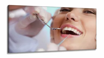 Quadros Decorativos Dentista Odonto em Tecido Canvas 130x60