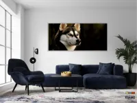 Quadros Decorativos Husky Siberiano em Tecido Canvas 130x60 - Foto 5