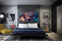 Quadros Decorativos India Aldeia Indigena Sala Hall em Tecido Canvas 130x60 - Foto 4