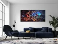 Quadros Decorativos Jogos Online Lol em Tecido Canvas 130x60 - Foto 5