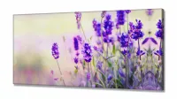 Quadros Decorativos Lavanda Flor Botanico Quarto Sala em Tecido Canvas 130x60 - Foto 2