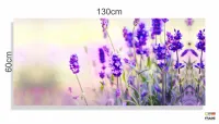 Quadros Decorativos Lavanda Flor Botanico Quarto Sala em Tecido Canvas 130x60 - Foto 3
