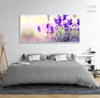 Quadros Decorativos Lavanda Flor Botanico Quarto Sala em Tecido Canvas 130x60 - Foto 6