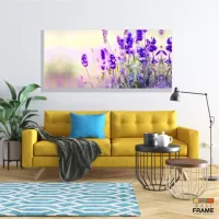 Quadros Decorativos Lavanda Flor Botanico Quarto Sala em Tecido Canvas 130x60 - Foto 7