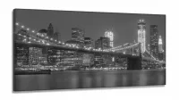 Quadros Decorativos Manhattan Ponte City Sala Hall em Tecido Canvas 130x60