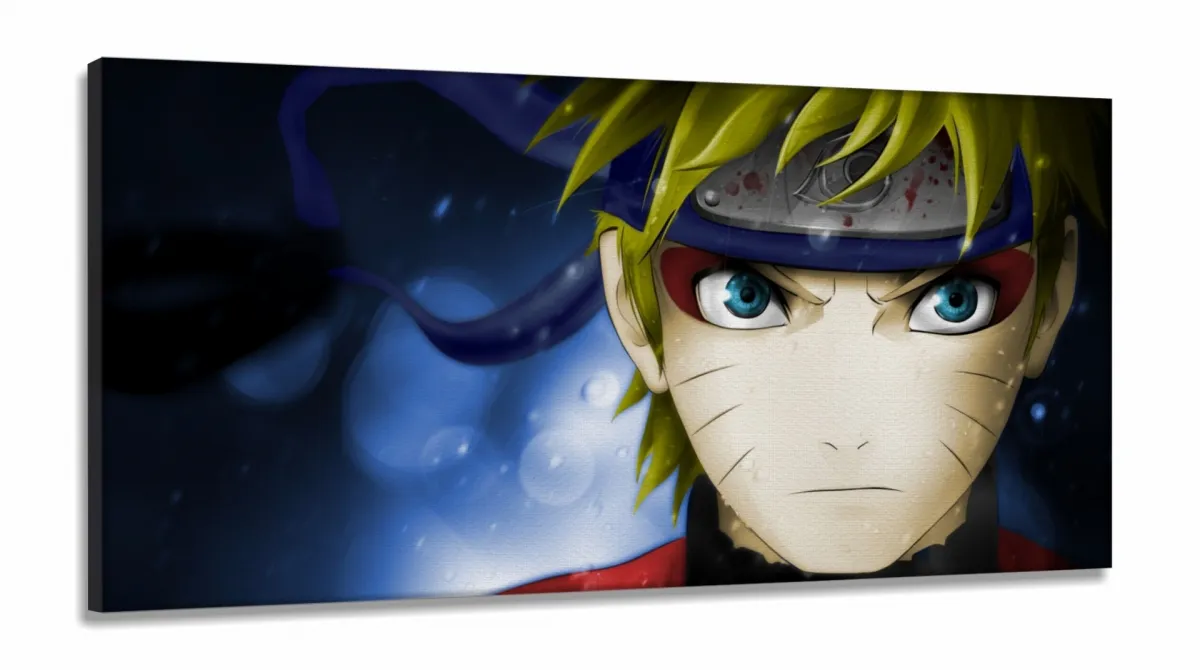 Quadros Decorativos Naruto em Tecido Canvas 130x60 Imagem