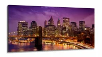 Quadros Decorativos Nova York em Tecido Canvas 130x60