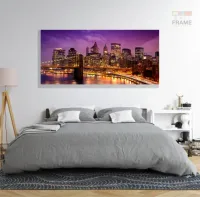 Quadros Decorativos Nova York em Tecido Canvas 130x60 - Foto 6
