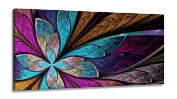 Quadros Decorativos Vitral  Moderno Mosaico em tecido canvas 130x60