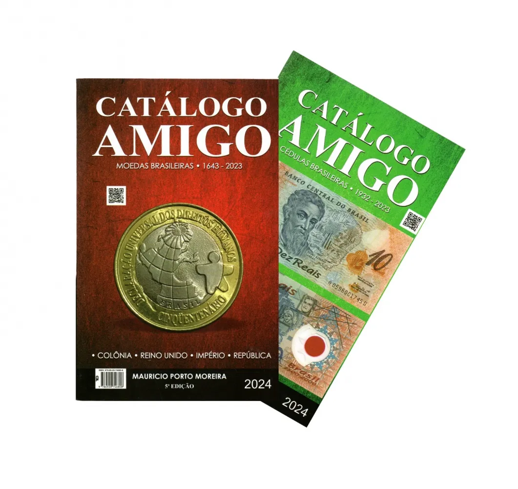 Catálogo  Amigo 2024 - 2 Catálogos Em 1 Livro (Moedas E Cédulas)