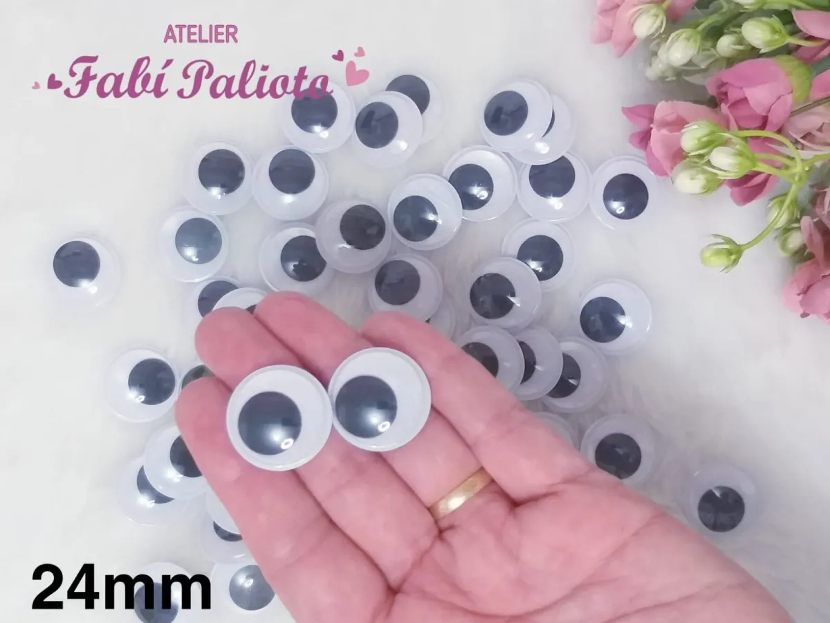 OLHO06 Olhos móveis 24mm  ( 5 pares)