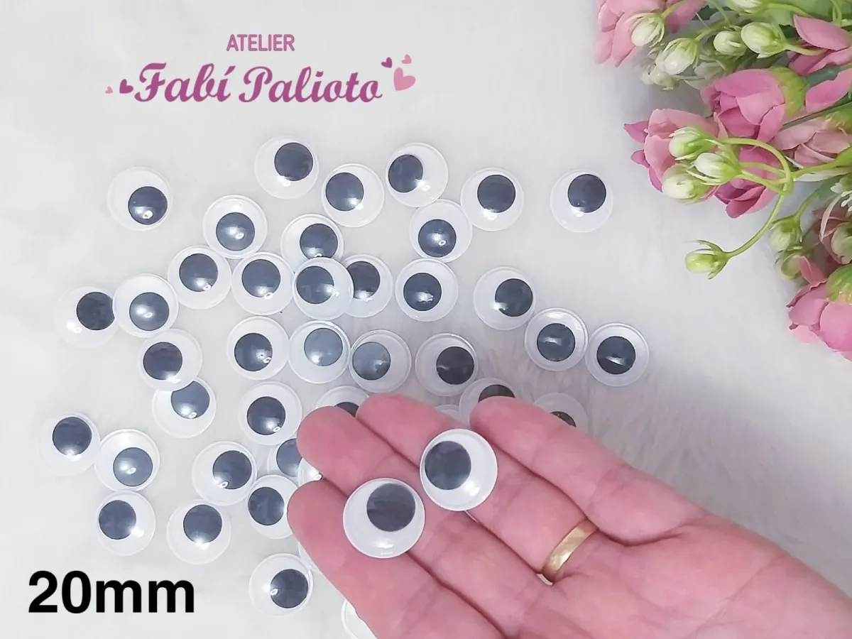 OLHO07 Olhos móveis 20mm  ( 5 pares) Imagem