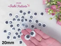 OLHO07 Olhos móveis 20mm  ( 5 pares)